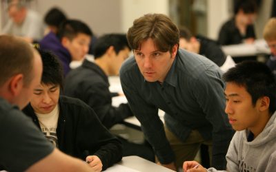parents "Peter Littig, Assistant Professor, Science and Technology, UW Bothell, with students"