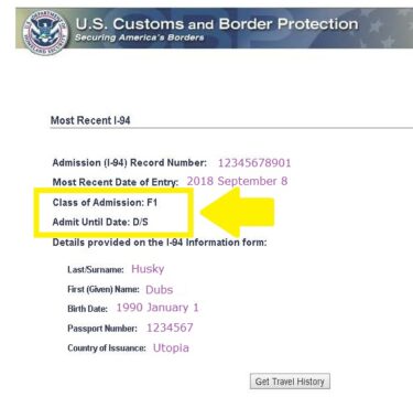 I-94 Arrival/Departure Record - Office Of The University ...